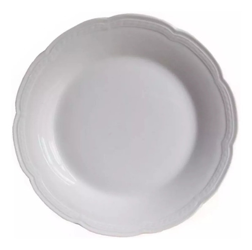 Plato Postre Porcelana Tsuji 19cm Línea 1800 Renacimiento X6 Blanco