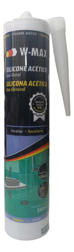 Silicona Acética 280 Ml Color Incoloro W-max