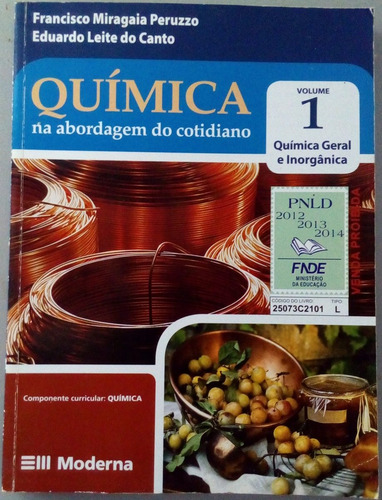 Livro Química Vol.1 Química Geral E Inorgânica
