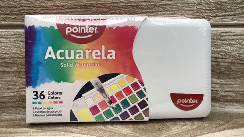Acuarela Pointer 36 Colores + 2 Pinceles De Agua