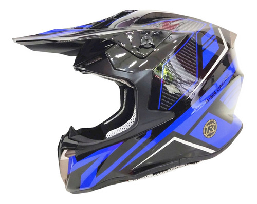 Casco Cross Arex Mr-806 Negro Azul