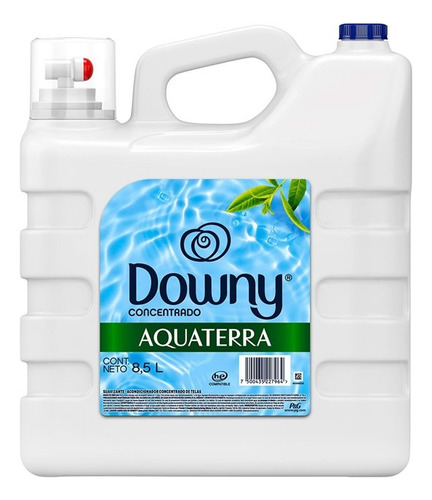 Suavizante Líquido Concentrado Telas Downy Aquaterra 8.5 Lt.