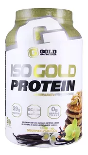 Iso Gold Protein 2lb Isolatada Hidrolizada Gold Nutrition Sabor Vainilla gourmet