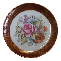 Comprar Antiguo Plato Pequeño Porcelana Tsuji Pintado A Mano Arg.