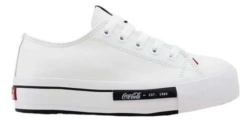 Tenis Flatform Feminino Coca Cola Couro Legitimo Original