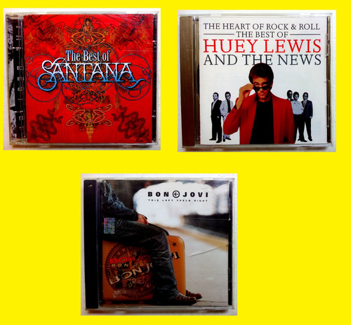 The Best Of Santana + Huey Lewis  The News + Bon Jovi - Cd's