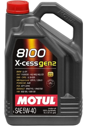 Motul 8100 X-cess 5w40 X 5l !!! 100% Sintetico Original !!!!