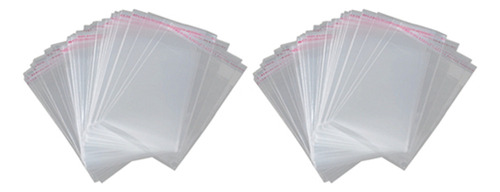 Bolsa De Plástico Transparente Resellable, Autoadhesiva, 200