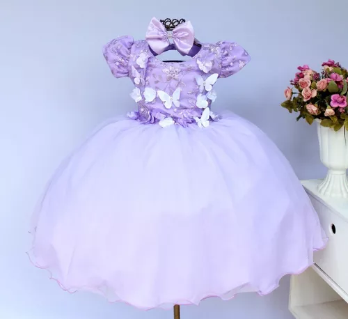 Vestido Princesa Sofia Com Faixinha Frete Gratis