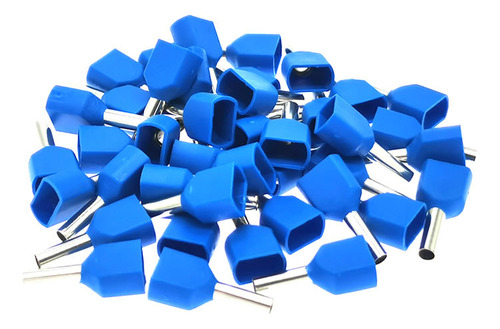 10 Pçs Terminal Tubular Duplo Ilhós Fio 2,5 - Tamanho 8mm
