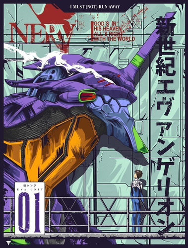 5 Posters Evangelion 33 X 48 Cm