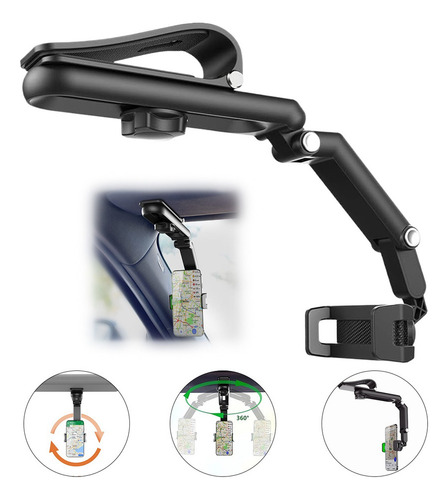 .s Soporte Teléfono Porta Celular 360° Carro Brazo Ajustable