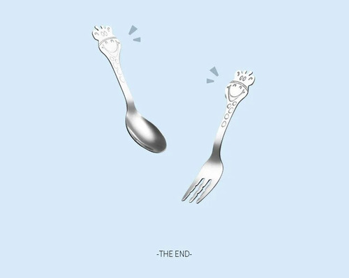 Hu Cuchara Y Tenedor Silver Deer, Elegante, Esencial Para
