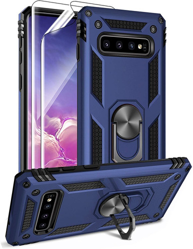 Funda + Protector De Pantalla Samsung Galaxy S10 2019 Azul