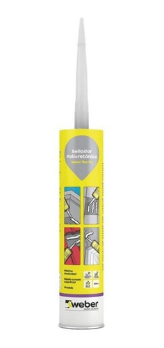 Imagen 1 de 6 de Sellador Poliuretánico Flex Pu Weber Colores 300 Ml Mm