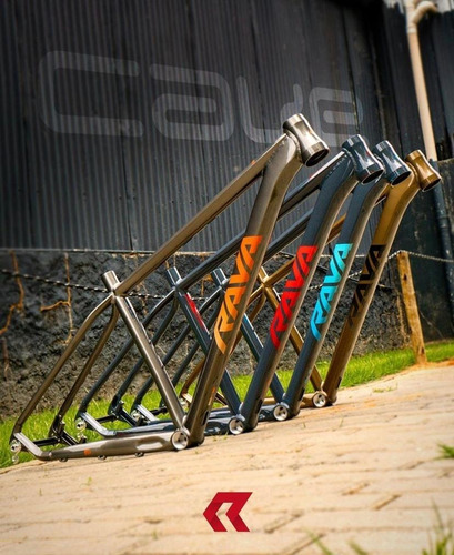 Quadro Bicicleta Bike Mtb Aro 29 Rava Cave Tsw Alumínio Cor Cinza/vermelho