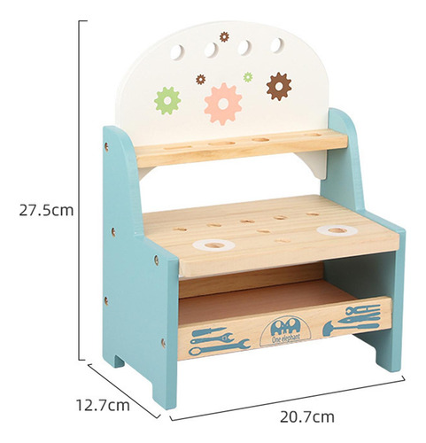 26pcs Simulación Banco De Madera Trabajo Diy Taller Juego