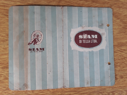 Folleto Carnet Pagos Siam Di Tella Ltda Año 1954 Detalles 