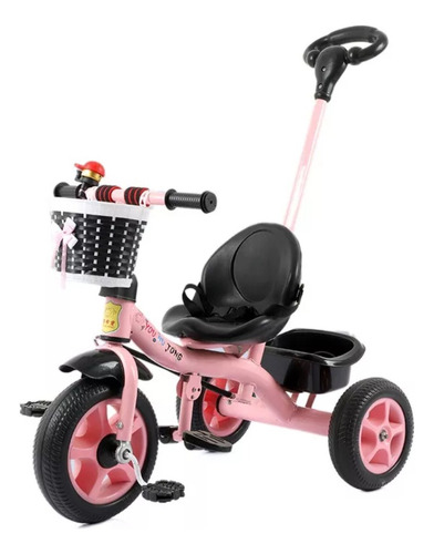 Triciclo Bici. Metálico Infantil 2 En 1 Con Cinturón Seg.