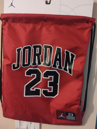 Mochila Morral Bolsa Jordan 23 Original Con Bolsa Lateral