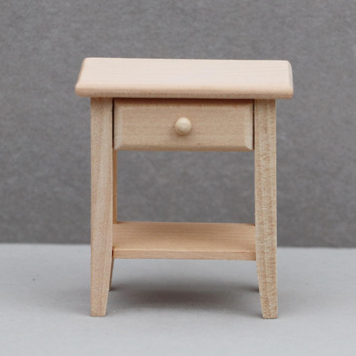 2 X 1/12 Dollhouse Night Stands Con Cajón Dollhouse Mesitas