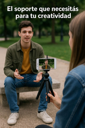 Mini Trípode Para Celular Camara Pequeño Con Soporte 360 Negro