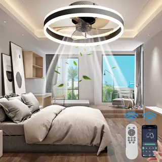Ventilador Techo Lampara Tres Colores Dimmable+control Y App