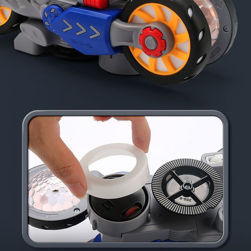 Motocicleta Stunt, Juguete Eléctrico Que Gira 360 Grados