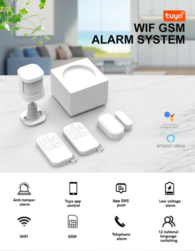 Alarma Wifi Casa Finca Kit Sensores Con Google Home Alexa 