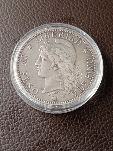Argentina 1881 1 Peso Plata Patacon En Capsula (Usado)