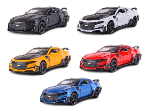 Imagen 3 de 7 de Chevrolet Camaro Miniatura Metal Autos Luces Y Sonido 1:32