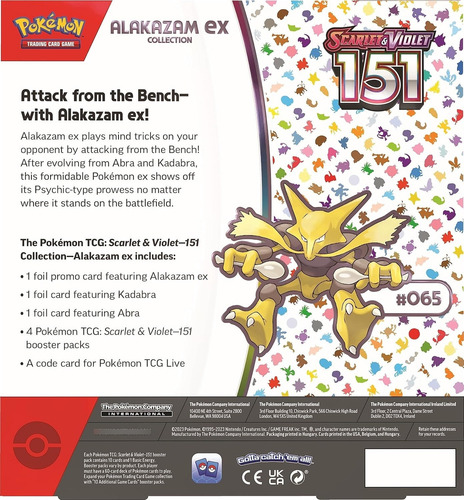 Pokémon Tcg: 151 Alakazan Ex Collection Inglés Alakazan Ex Inglés