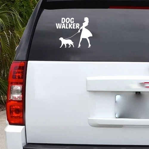 Sticker Vinilo Dogwalker Dog Lover Paseador De Perros