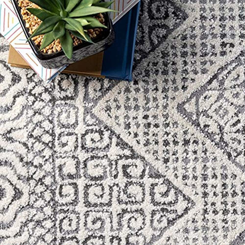 Nuloom Mozaik Tribal Area Rug, 3' X 5', Gris Claro