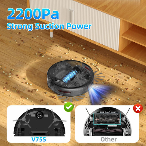 Robot Aspirador Y Fregona 6 Modos De Limpieza Wifi App Alexa
