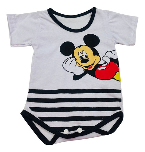 Conjunto De Bebê Com Babador Mickey, Mesversario, Luxo