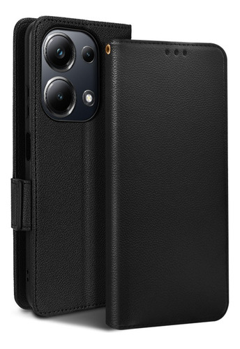Z For Xiaomi Poco M6 Pro 4g Litchi Pu Wallet Card Slot Case