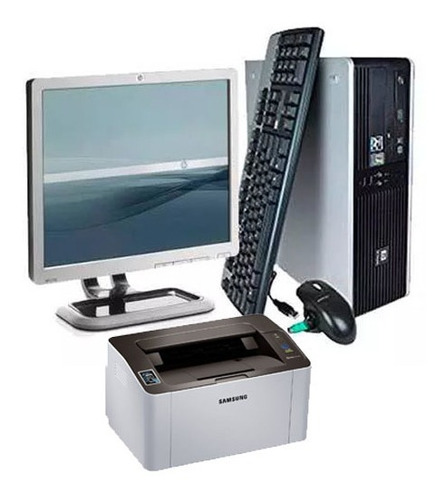 Hp Dual Core 2gb 160gb Dvd + Impresora Samsung + Monitor 19