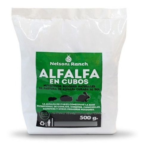 Alfalfa Cubo X 500 Grs (conejos,cobayos,chinchilla,hamster)