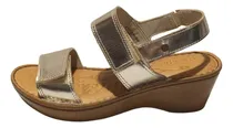 Comprar Sandalias Stitching Olive Cuero Vacuno Dos Fajas Velcros