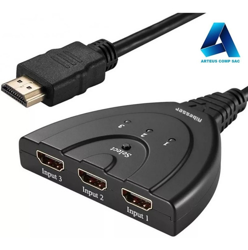 Switch Hdmi 3 X 1 Splitter - 1080p - Arteus Comp Sac