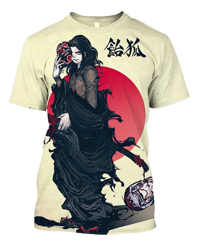 Camiseta Japonesa Con Estampado 3d De Bushido Geisha