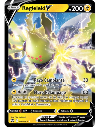 Carta Pokemon Swsh 057/195 Regieleki V Inglés