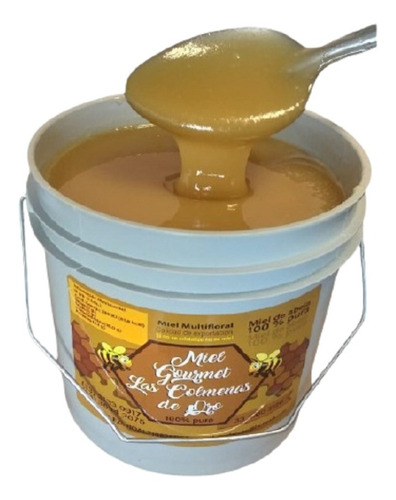 Miel Pura Natural De Abeja 100%, Cub. 5.4 Kilos / 4 Litros