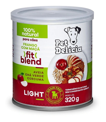 Ração Úmida Cães Pet Delícia  Frango E Maçã Fit Light 320g