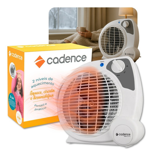 Aquecedor Elétrico 110v 220v Portátil Ventilador 2 Em 1 Frio