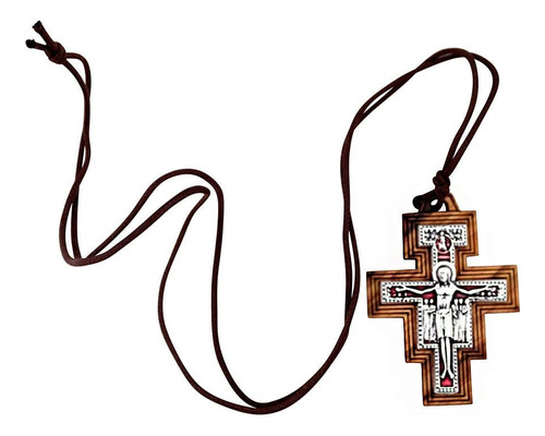 Collar De Crucifijo De San Damián De Lujo Del Arte Vaticano