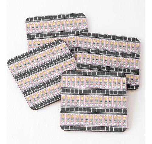 Set Posavasos Cinta De Rodaje Calidad Premium