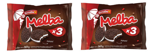 Rellenas Terrabusi Melba de chocolate/limón sin sal 360 g pack x 2