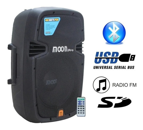 Imagen 2 de 3 de Bafle Activo Moon 10 150w Activo Usb Sd Fm Bluetooth
